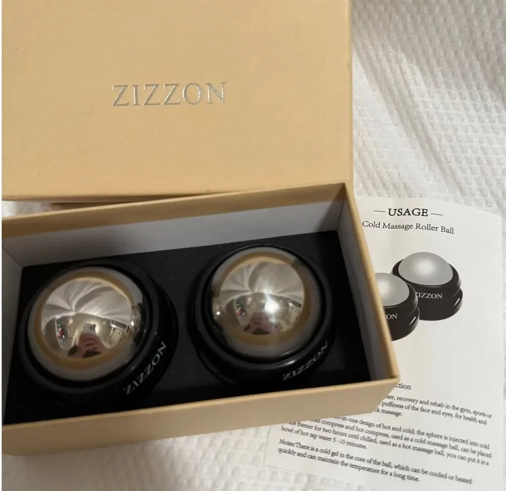 Cold Massage Roller Balls - Set of 2 - Zizzon - New in Box